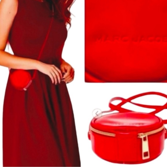 Marc Jacobs Red Mini Round Crossbody Bag - TikTok Viral. NWT. - Picture 6 of 12